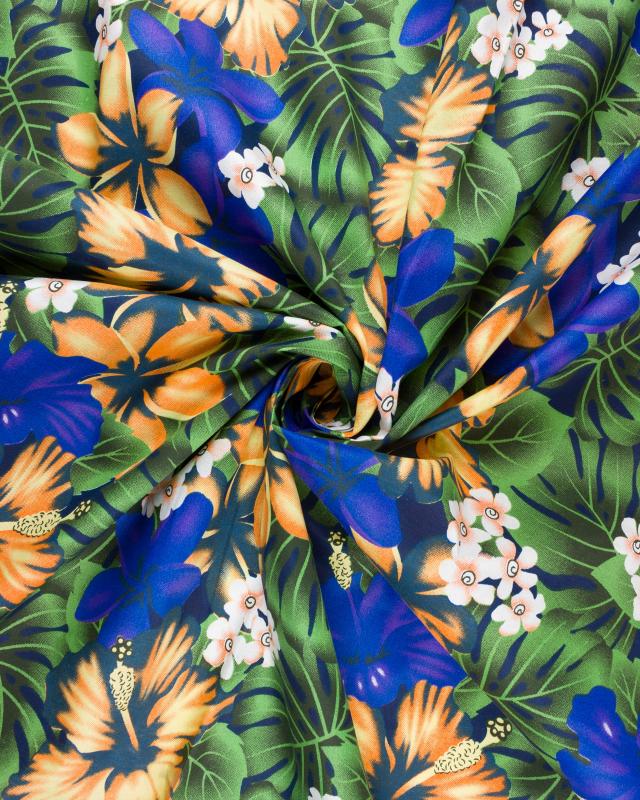 Polynesian fabric NEHENEHE Blue - Tissushop